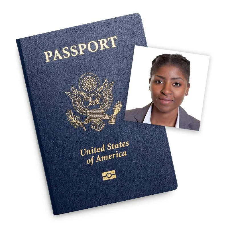 United States passport with a printed portrait photo